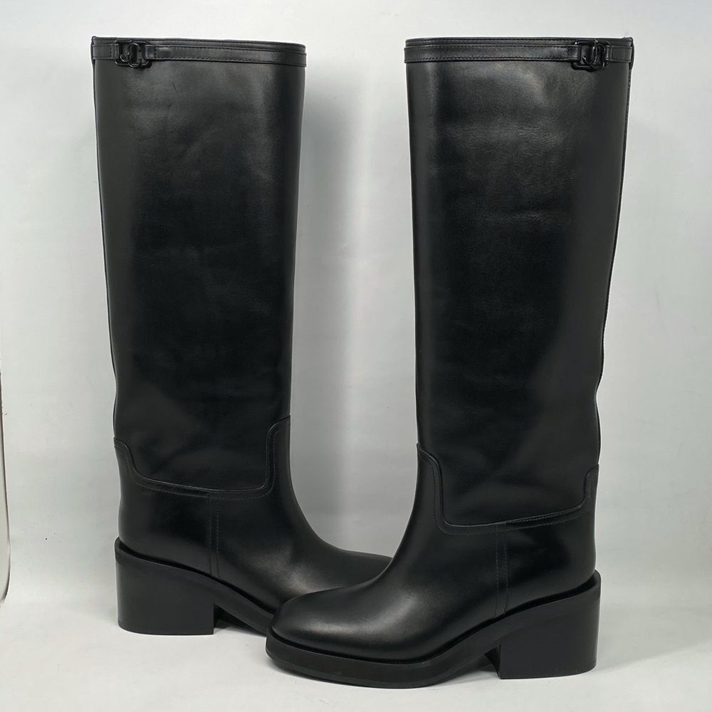 Jimmy Choo Yasmin 70 Block Heel Leather Boots size 36